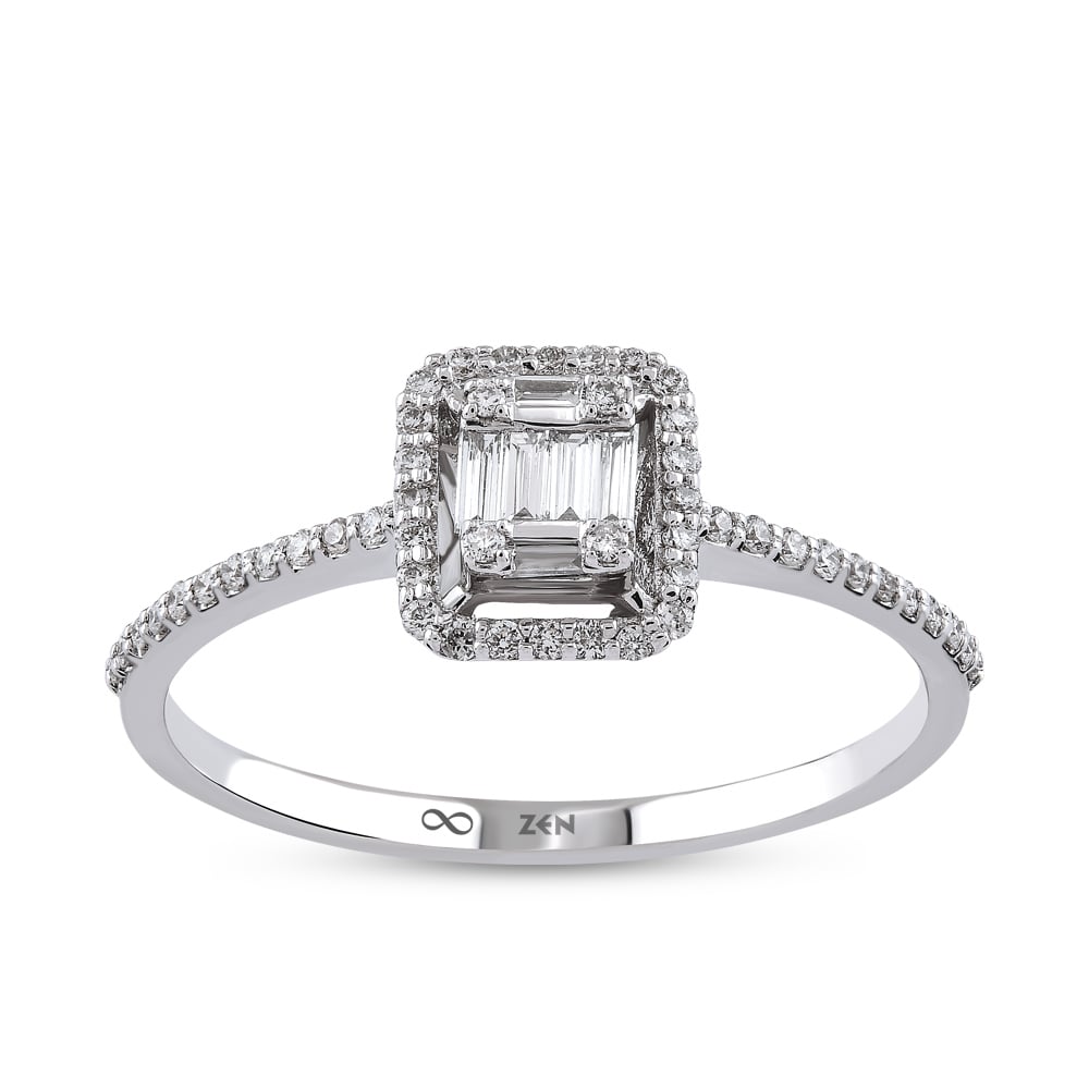 0.17 ct. Baguette Diamantring