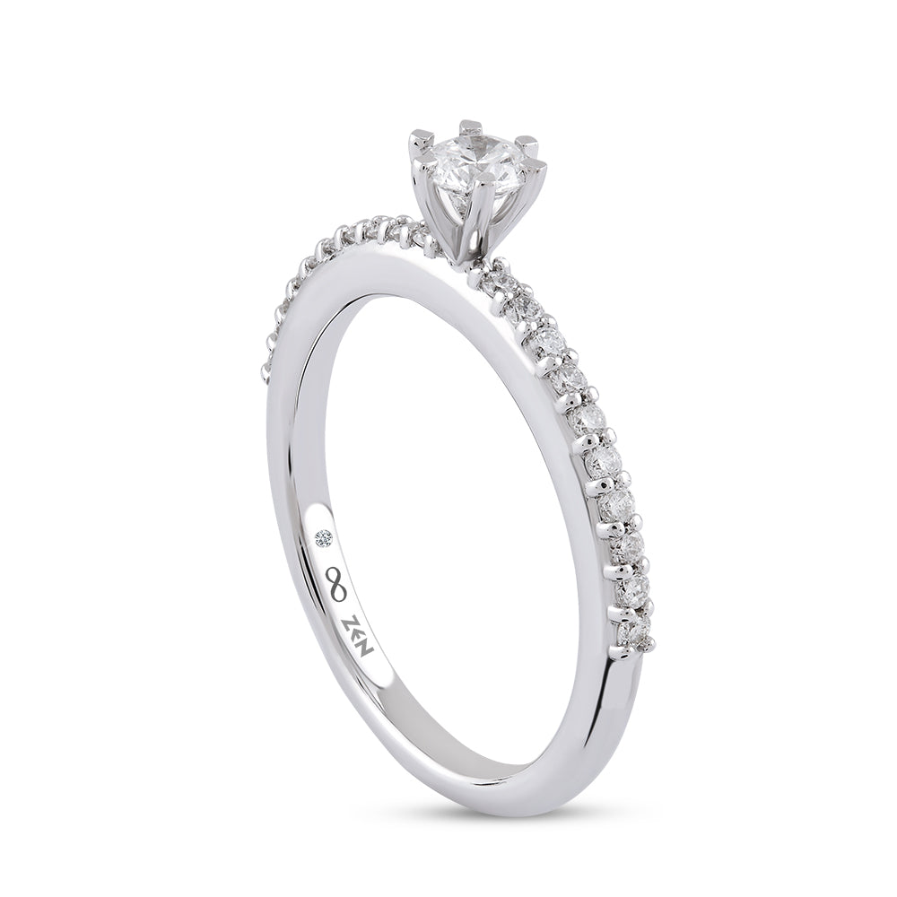 0.40 ct. Seitenstein Diamant Verlobungsring