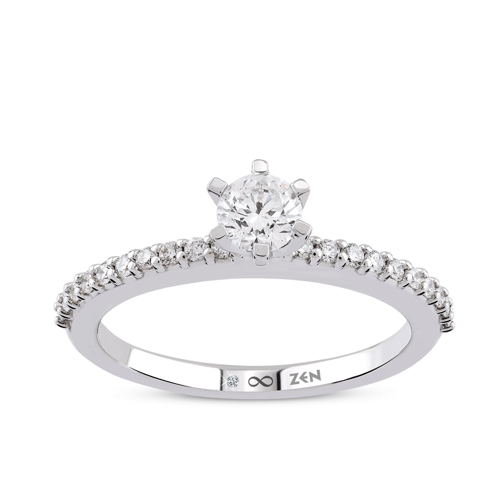 0.50 ct. Seitenstein Diamant Verlobungsring