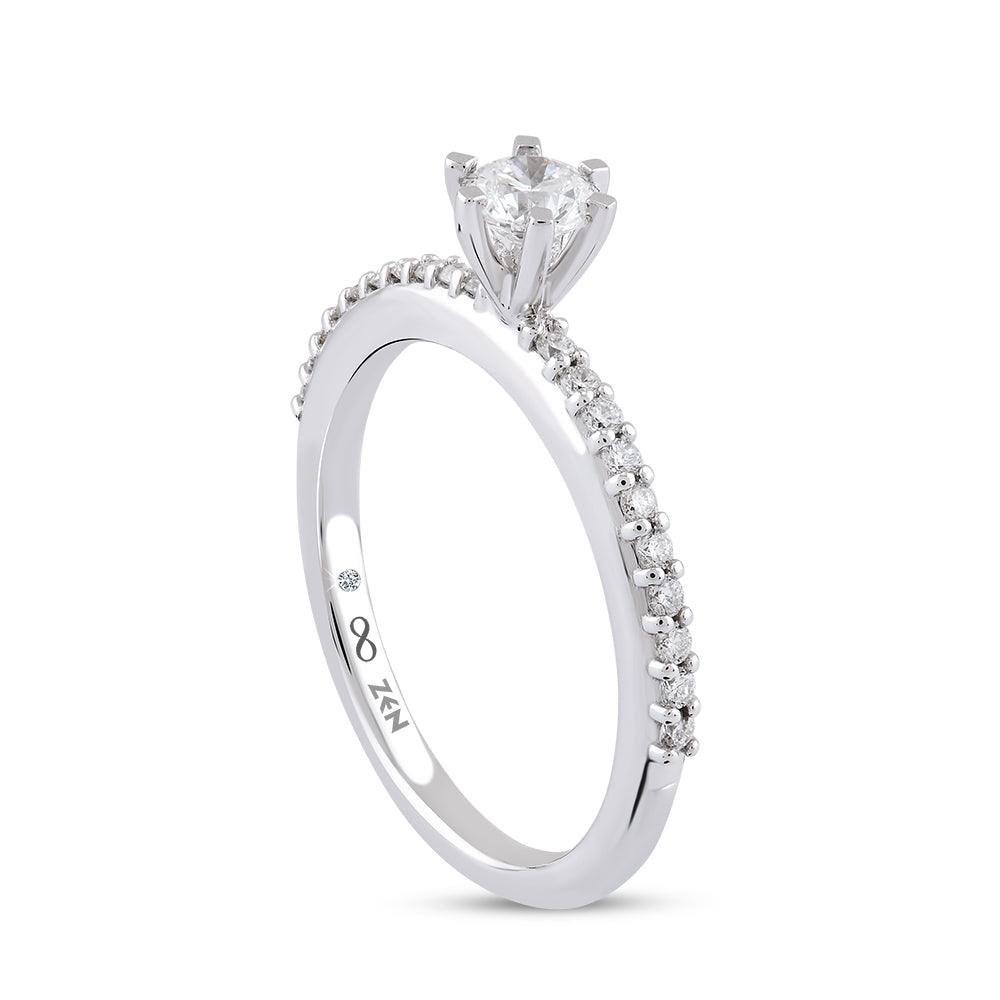 0.50 ct. Seitenstein Diamant Verlobungsring