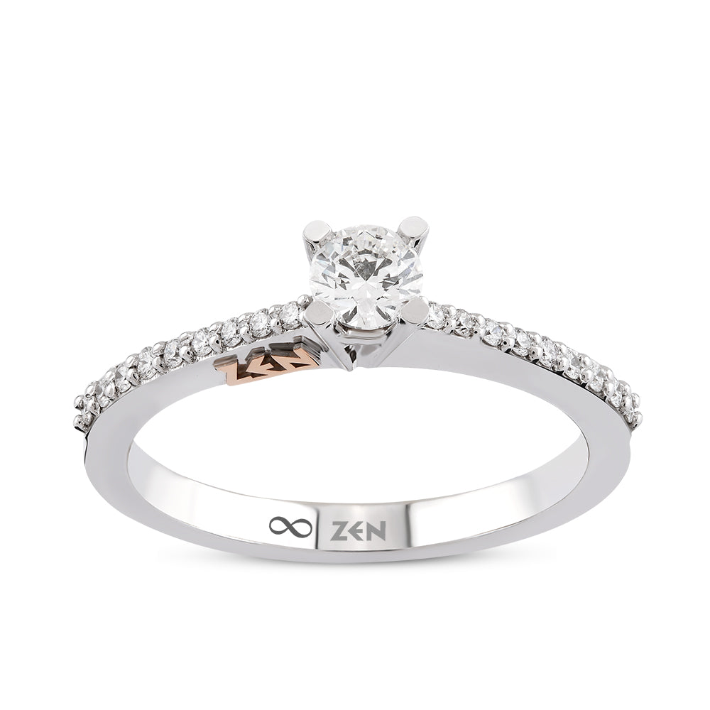0.30 ct. Sidestone Diamond Engagement Ring
