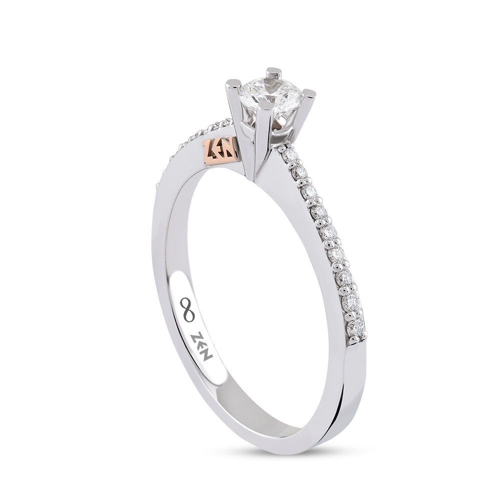 0.30 ct. Sidestone Diamond Engagement Ring
