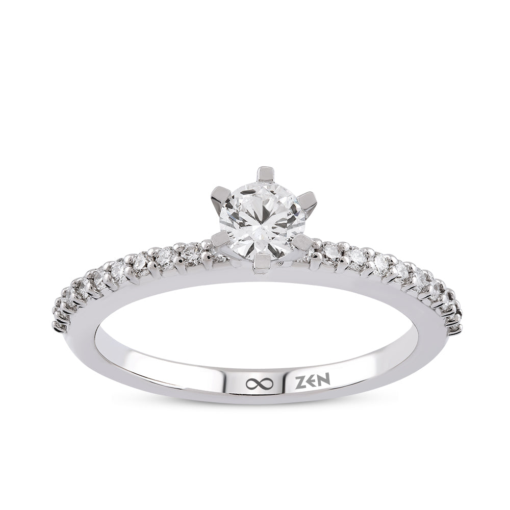 0.45 ct. Seitenstein Diamant Verlobungsring