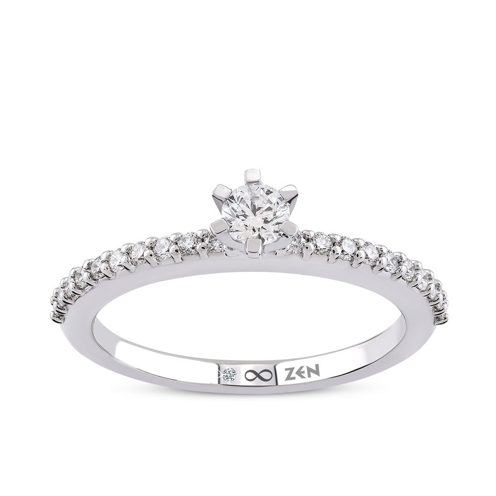 0.35 ct. Seitenstein Diamant Verlobungsring