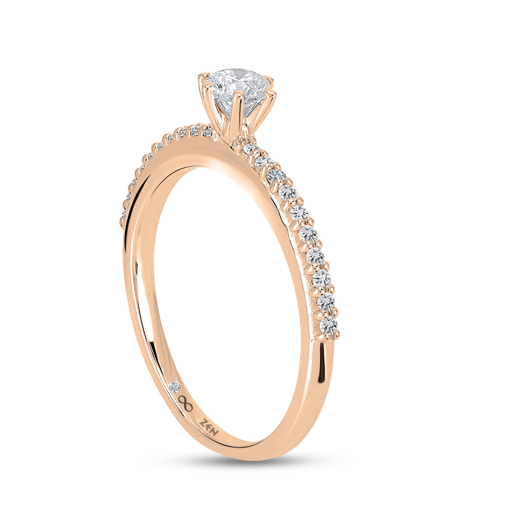 0.34 ct. Sidestone Diamond Engagement Ring