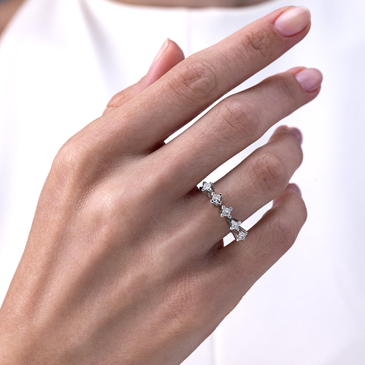 0.50 ct. Fünfstein Diamantring