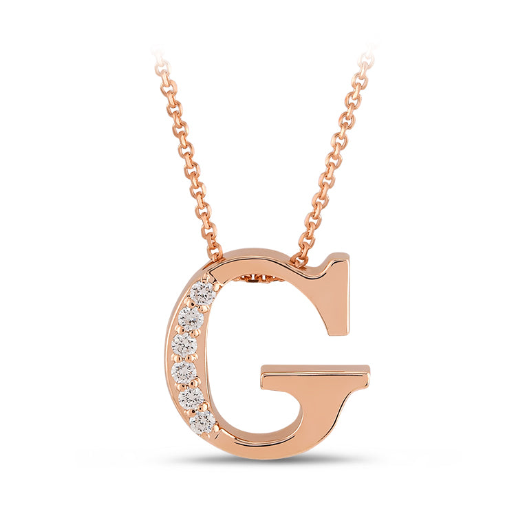 0.04 ct. Buchstabe G Diamant Halskette