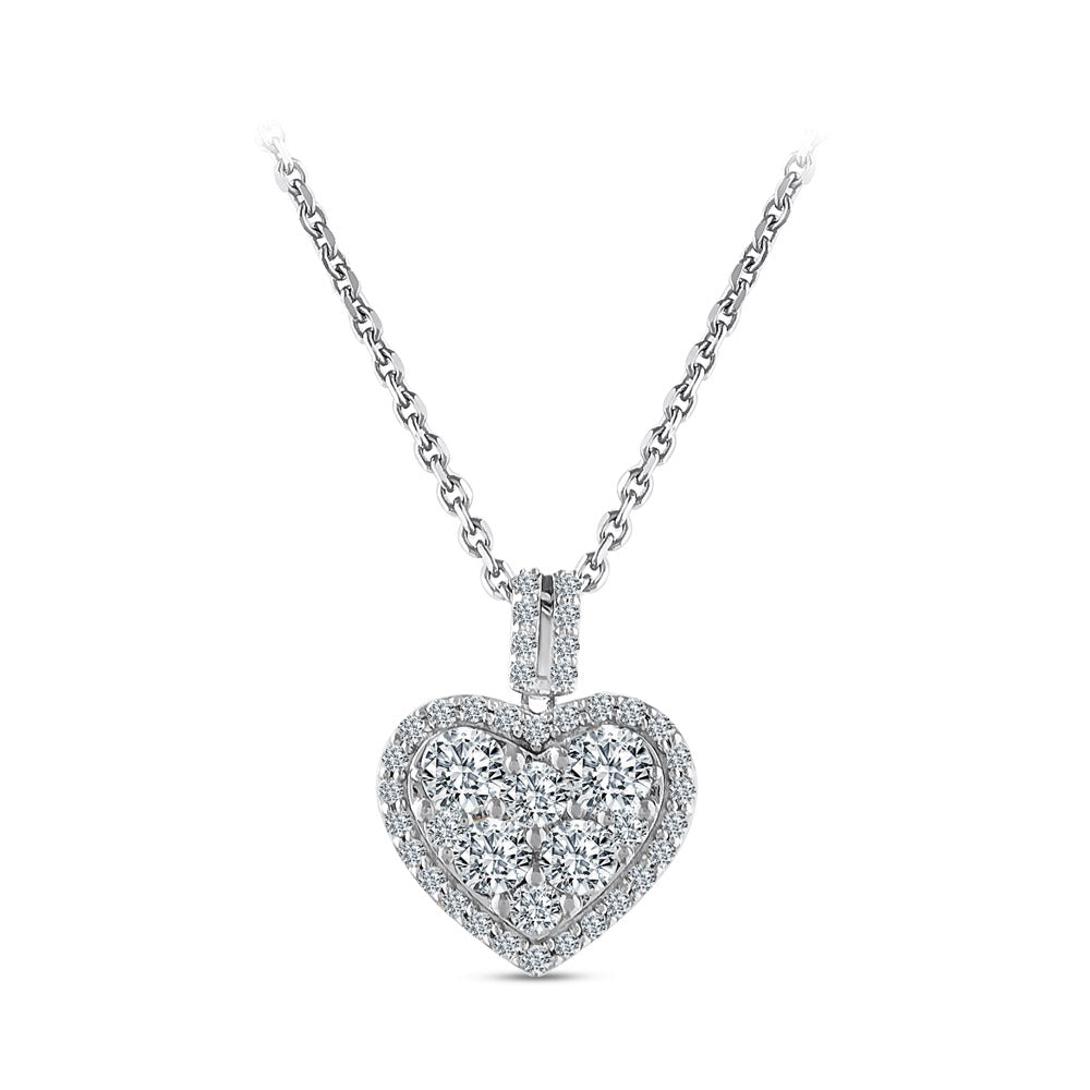 1.35 ct. Heart Diamond Necklace