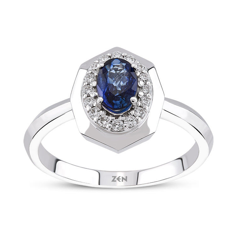 0.59 ct. Saphir Ring