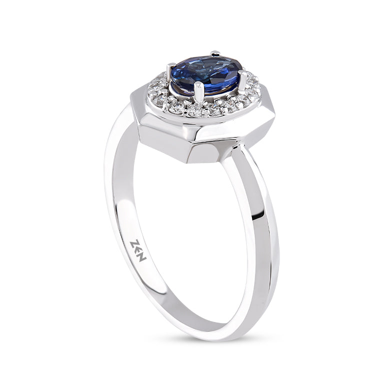 0.59 ct. Saphir Ring