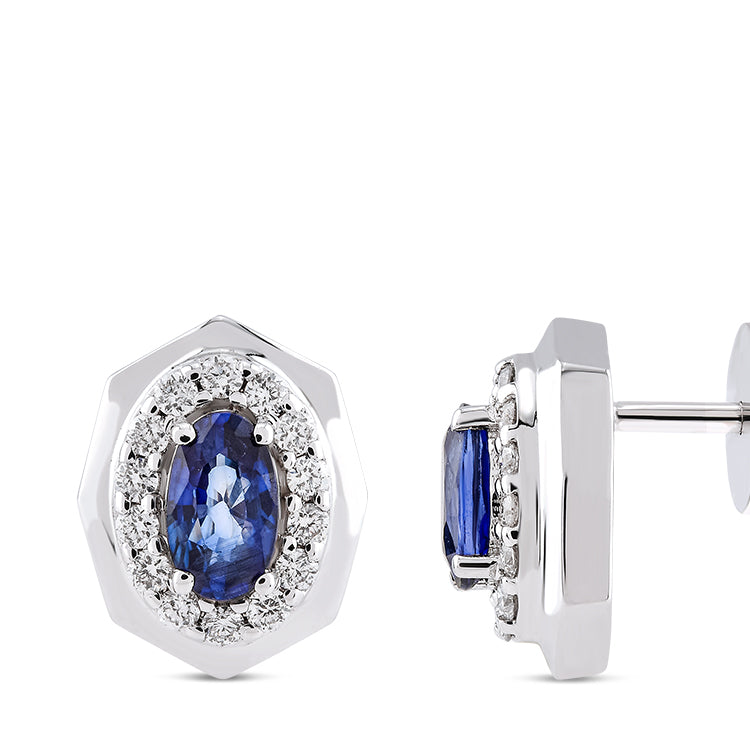 0.76 ct. Saphir Ohrstecker