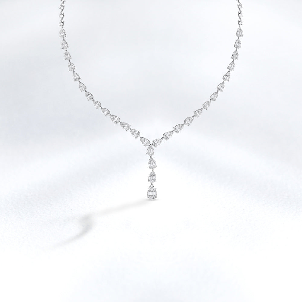 3.96 ct. Baguette Diamond Necklace