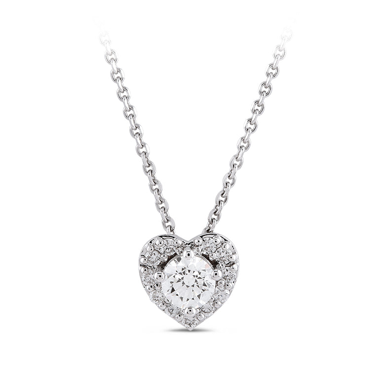 0.42 ct. Heart Diamond Necklace