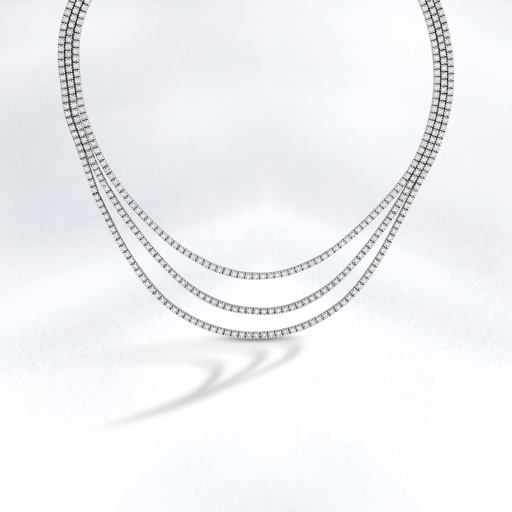 8.45 ct. Tennis Diamant Halskette