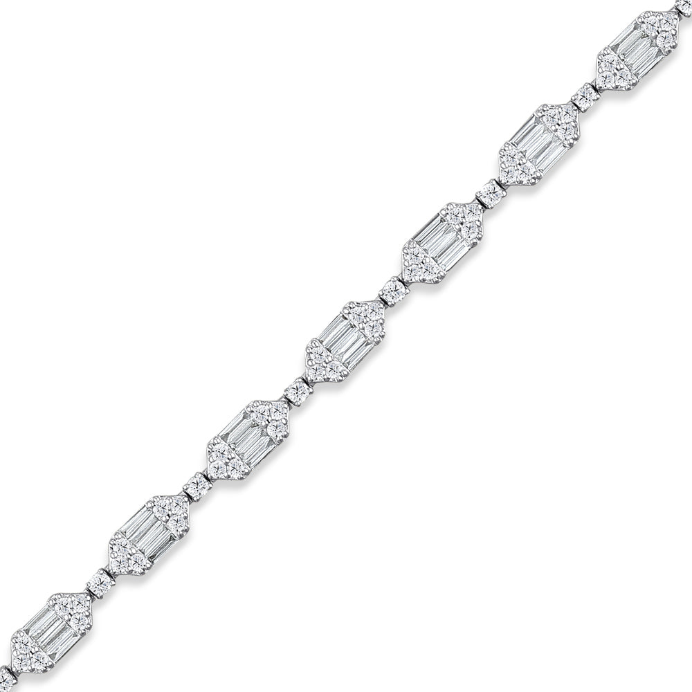 2.68 ct. Baguette Diamantarmband