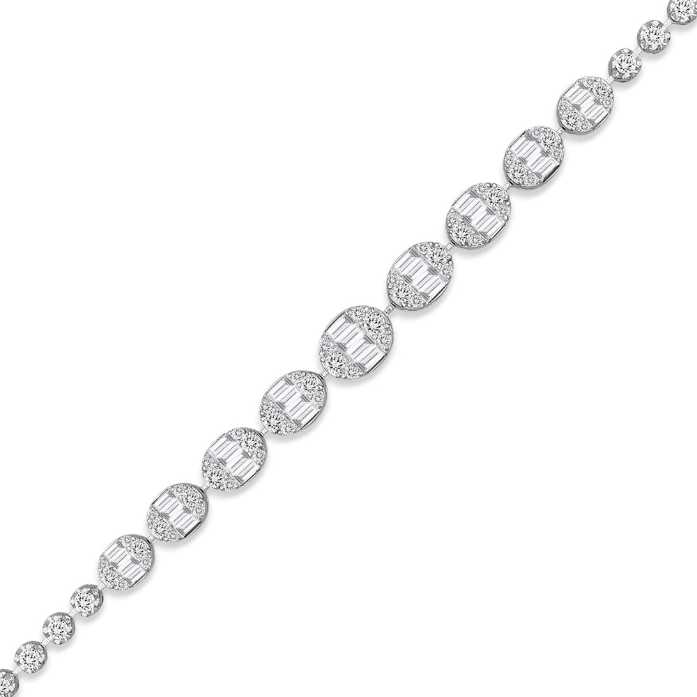 4.01 ct. Baguette Diamantarmband