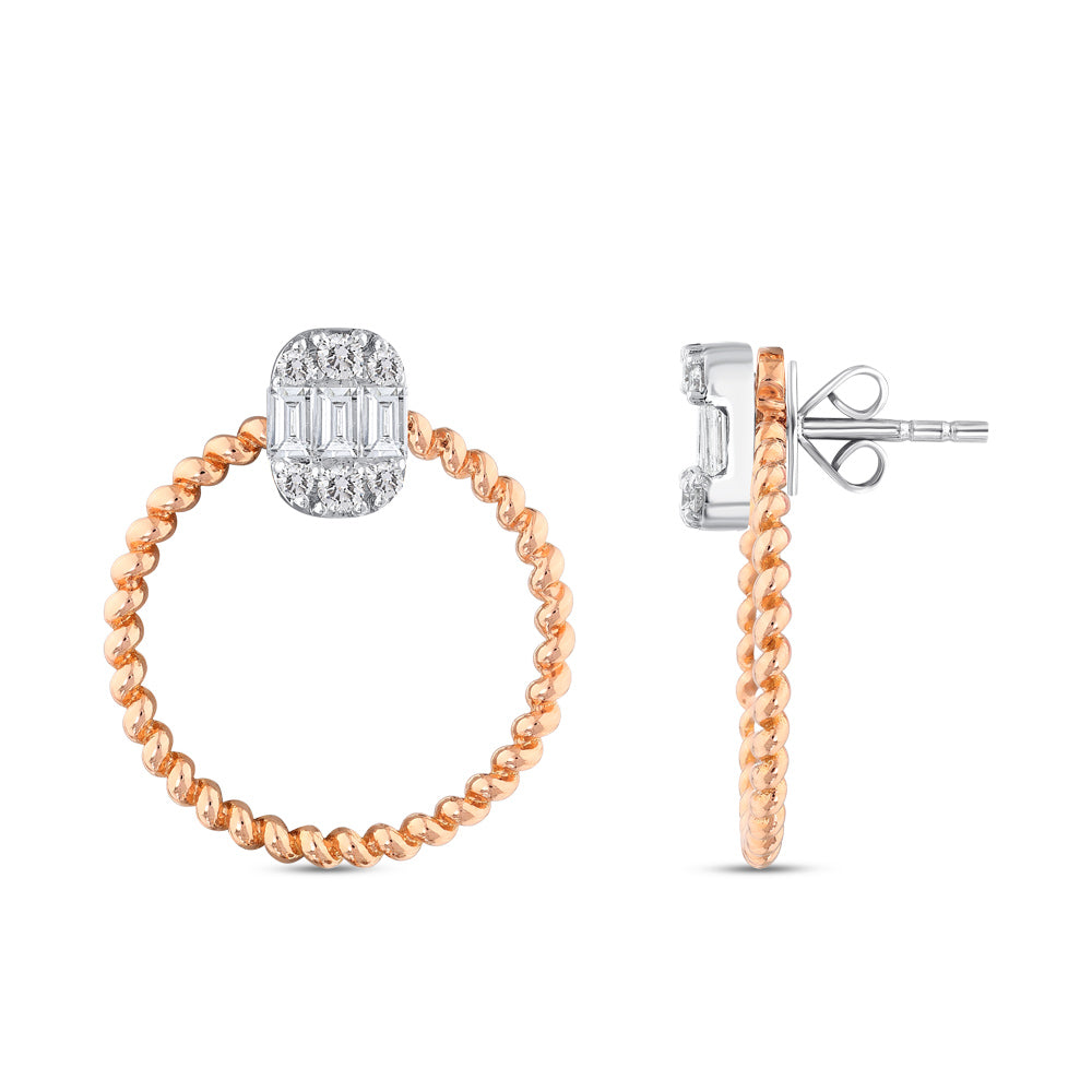 0.69 ct. Baguette Diamond Earrings