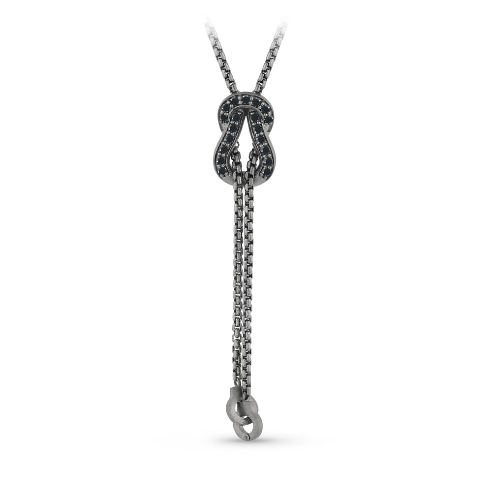 0.54 ct. Men Silver Diamond Necklace