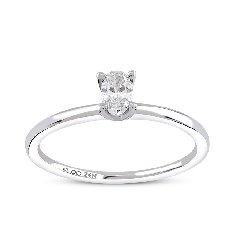 0.19 ct. Ovaler Diamant Verlobungsring