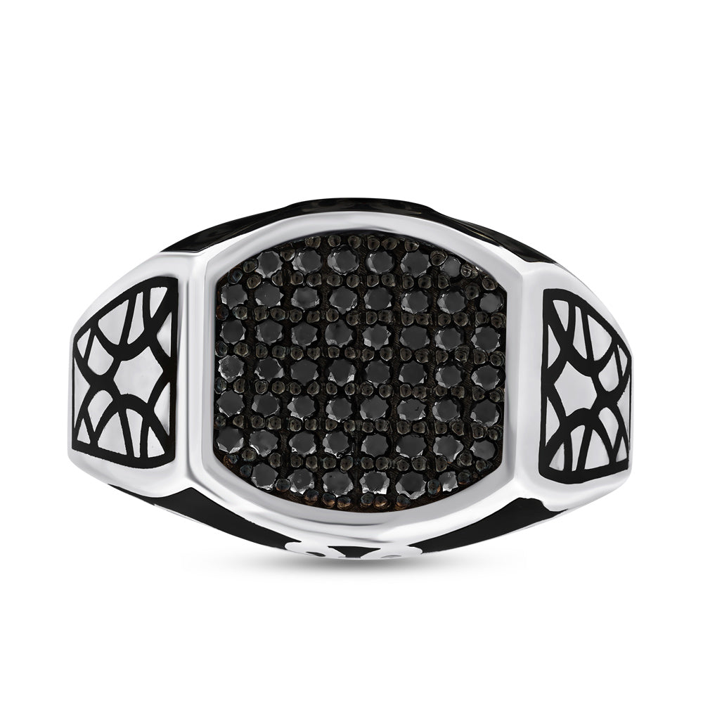 0.48 ct. Men Silver Ring