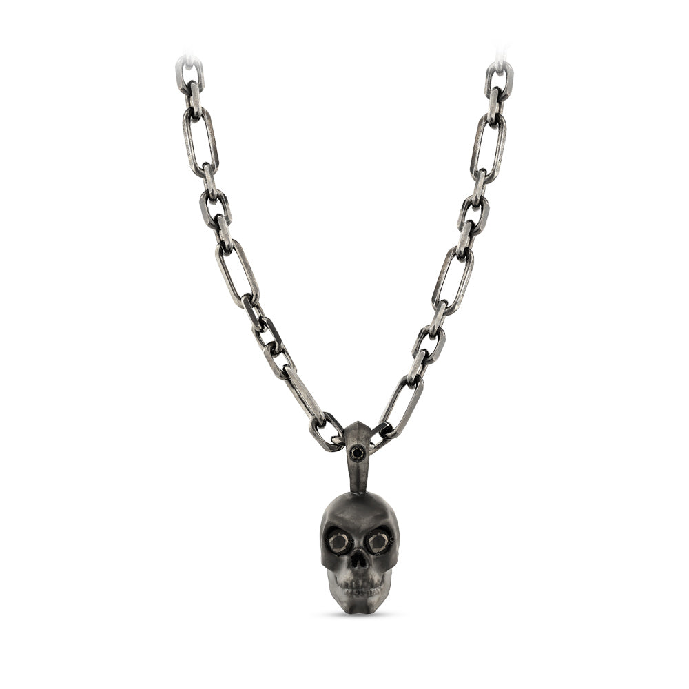 0.58 ct. Men Silver Diamond Necklace