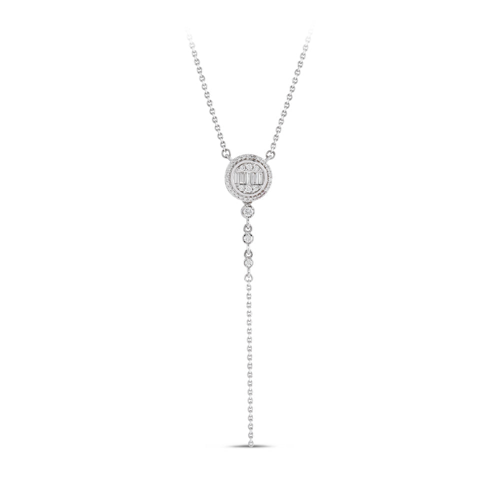 0.21 ct. Baguette Diamond Necklace