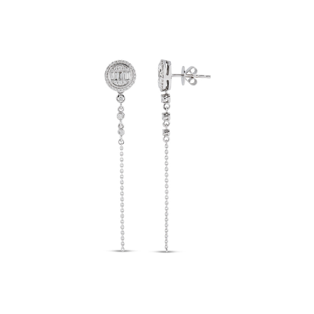 0.42 ct. Baguette Diamond Earrings