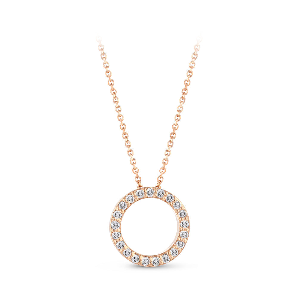 0.11 ct. Buchstabe O Diamant Halskette