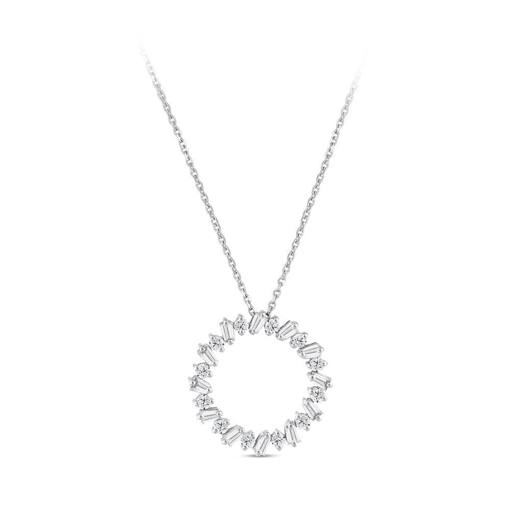 0.68 ct. Trapez Diamant Halskette