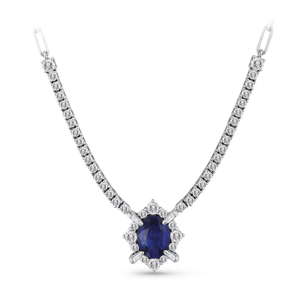 2.36 ct. Saphir Halskette