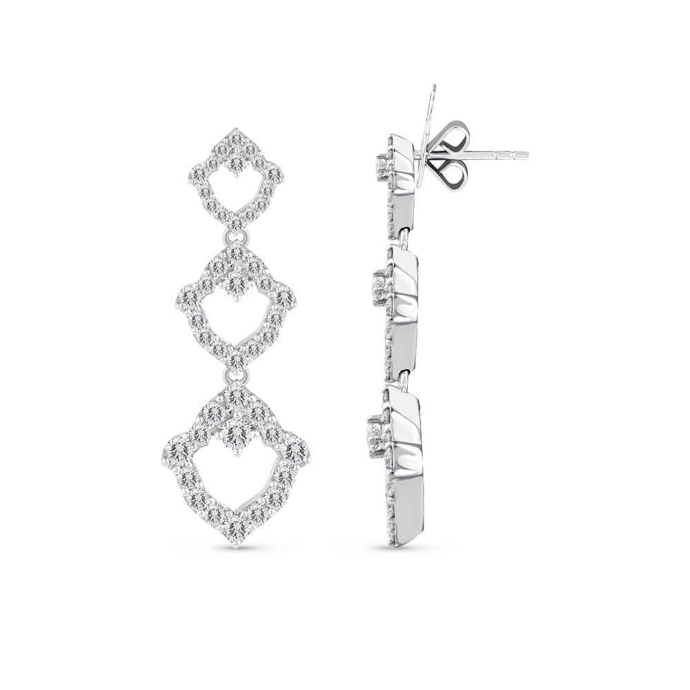 2.41 ct. Tulpe Diamant Ohrringe