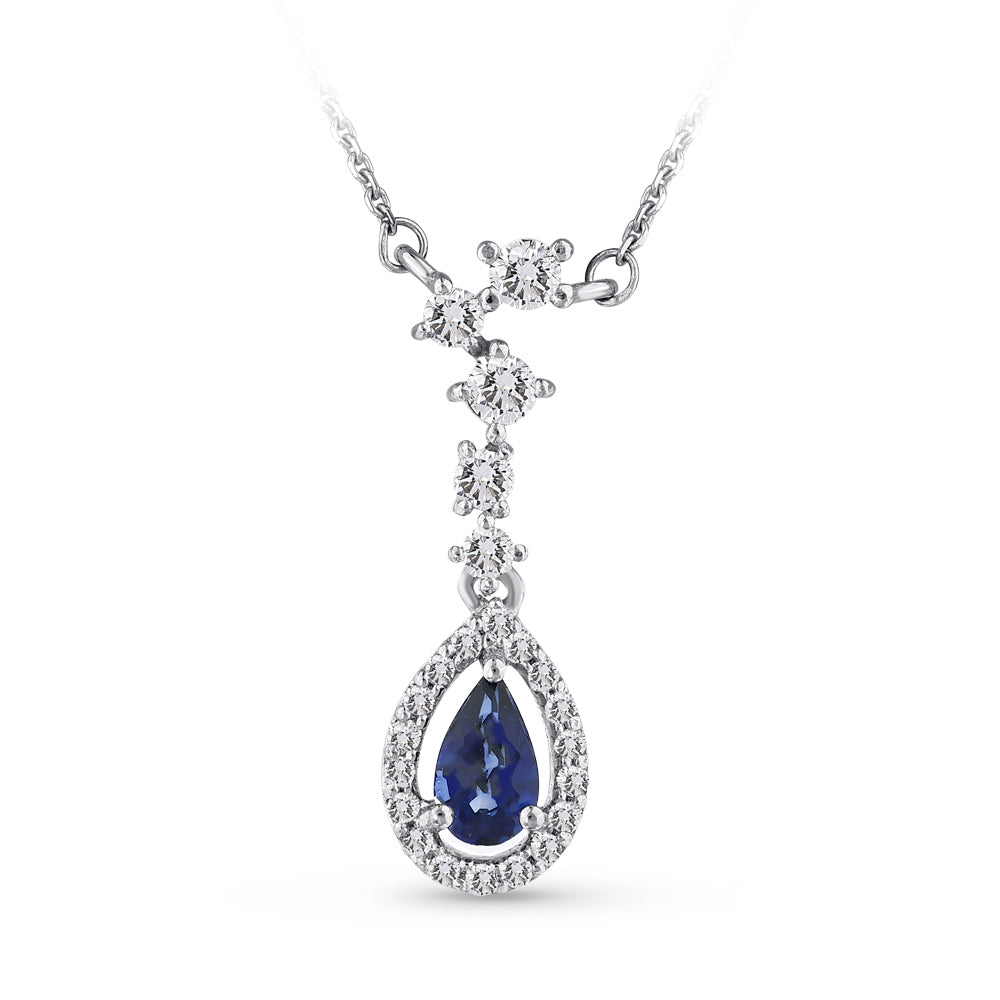 0.36 ct. Saphir Halskette