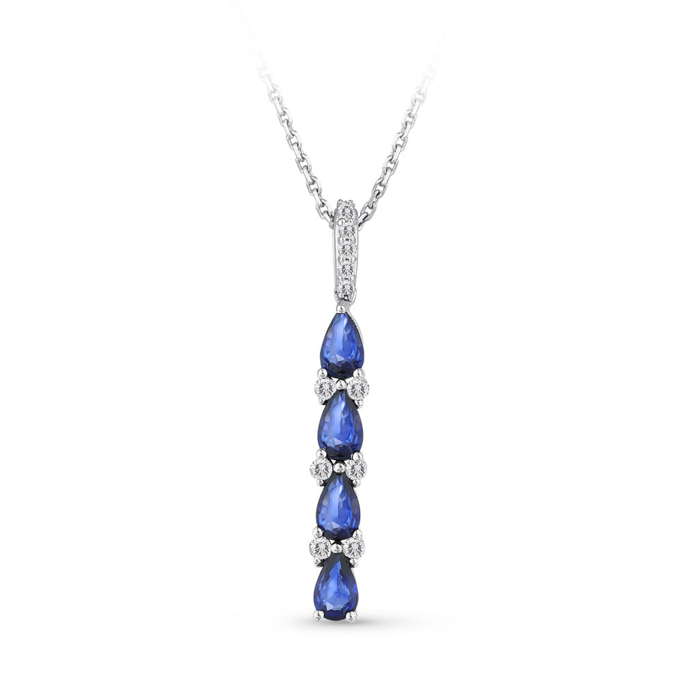 0.82 ct. Saphir Halskette