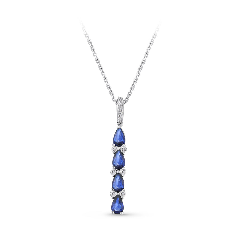 0.82 ct. Saphir Halskette