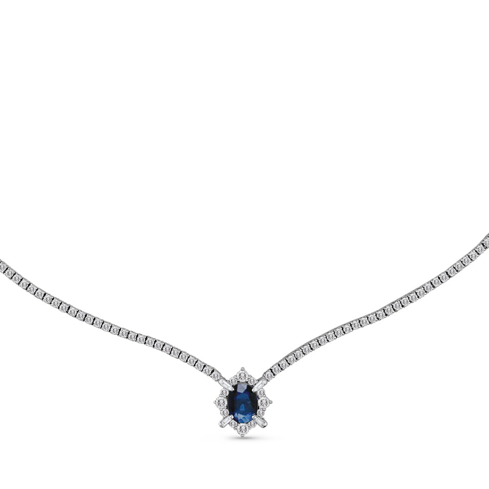 3.53 ct. Saphir Halskette