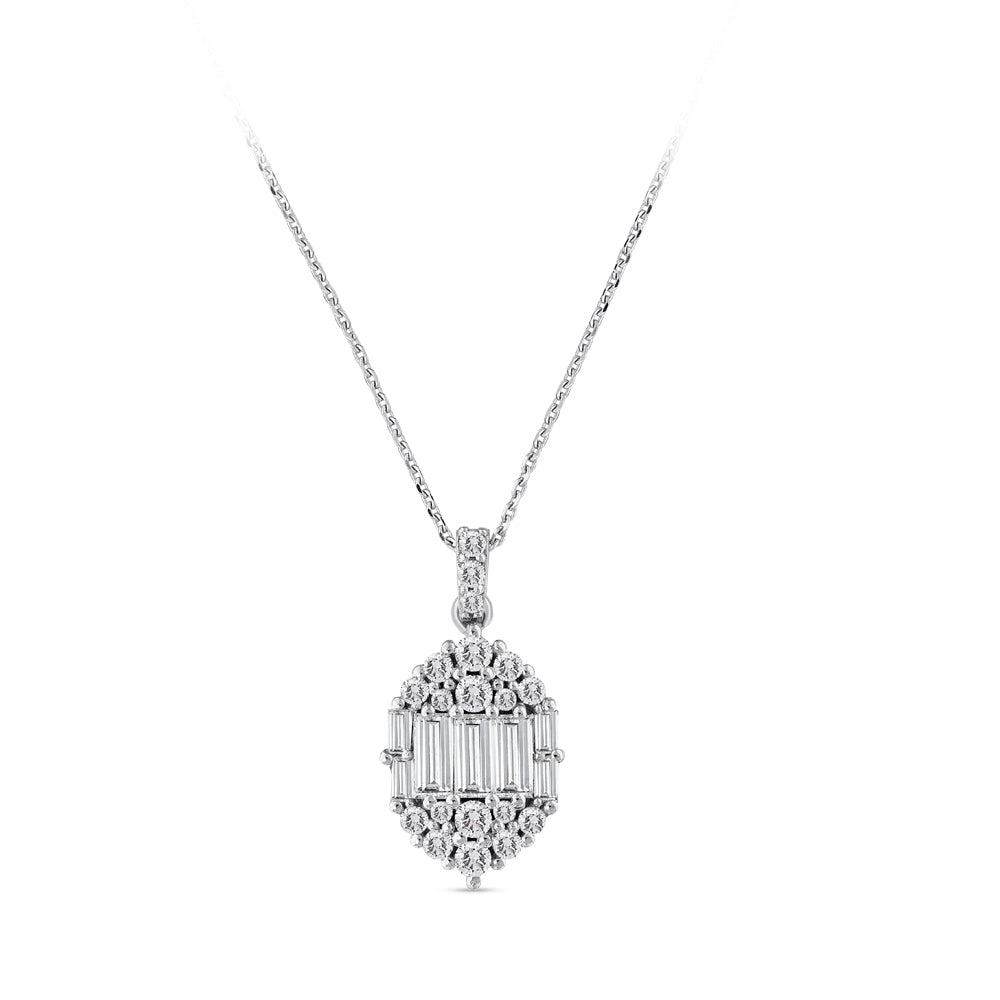 0.50 ct. Baguette Diamond Necklace