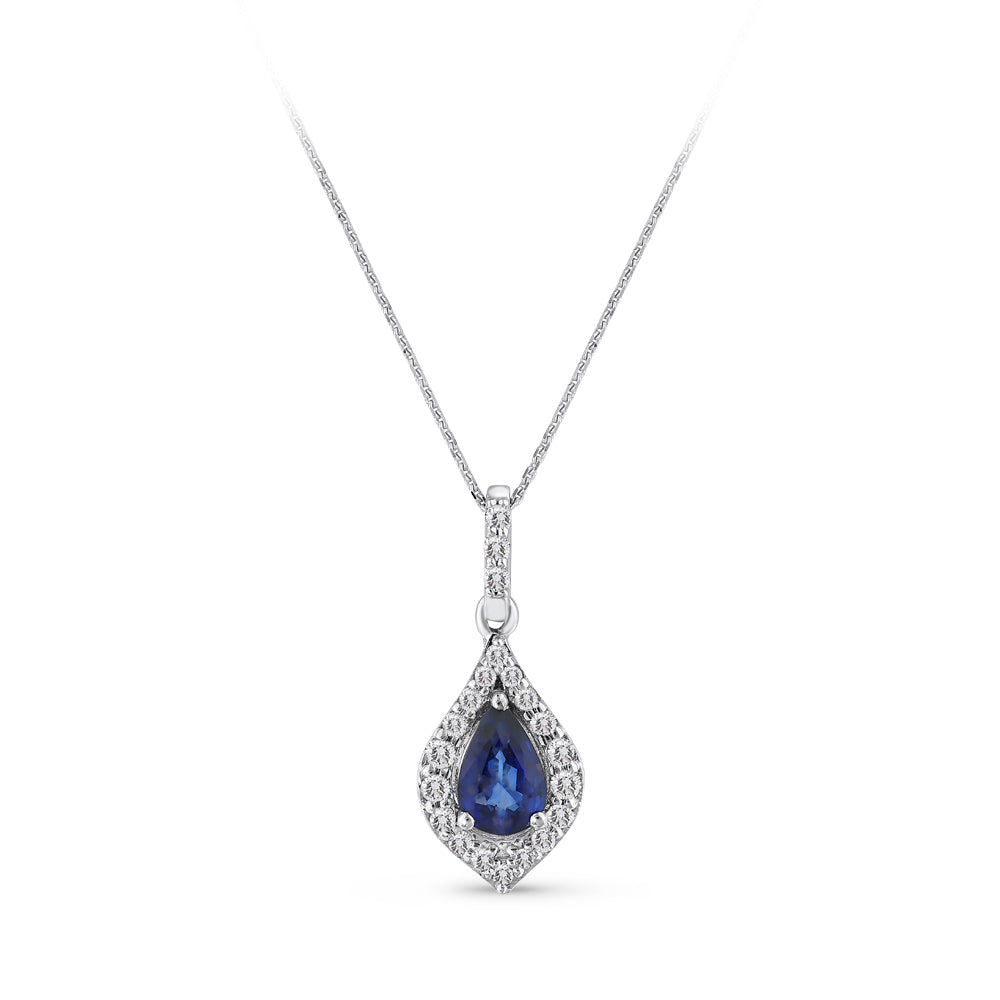 0.53 ct. Saphir Halskette