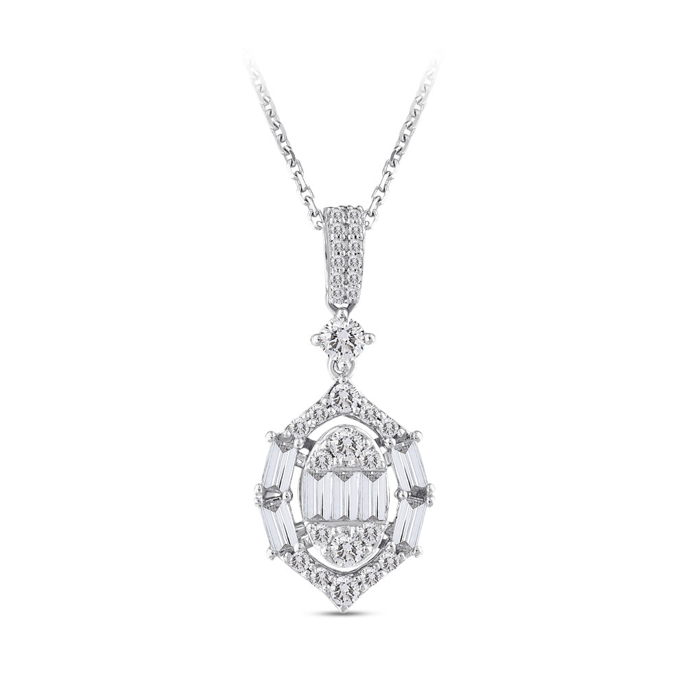 0.71 ct. Baguette Diamond Necklace