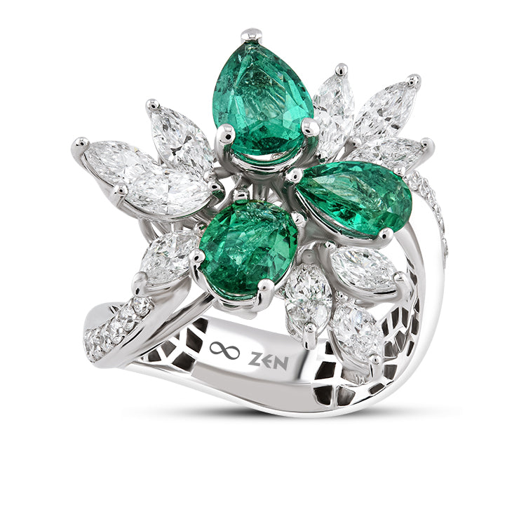 3.02 ct. Smaragd Ring