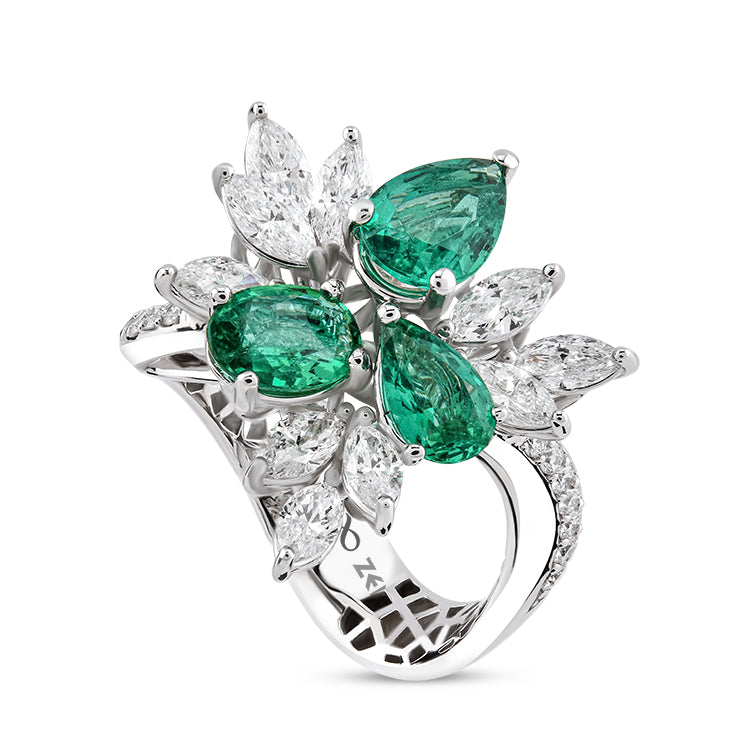 3.02 ct. Smaragd Ring