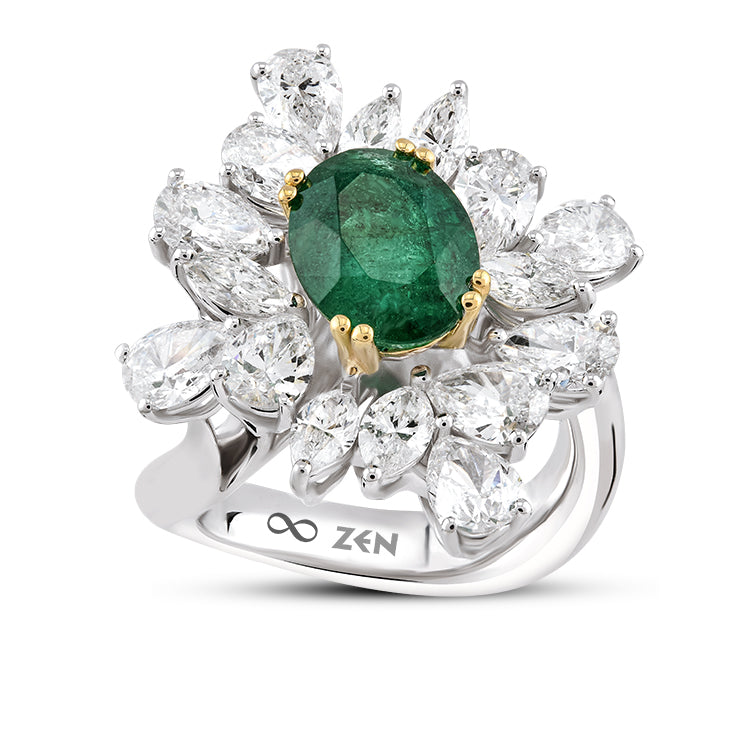 6.34 ct. Smaragd Ring