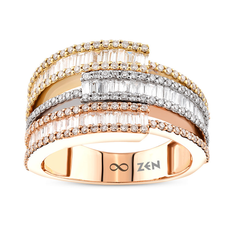 1.11 ct. Baguette Diamantring