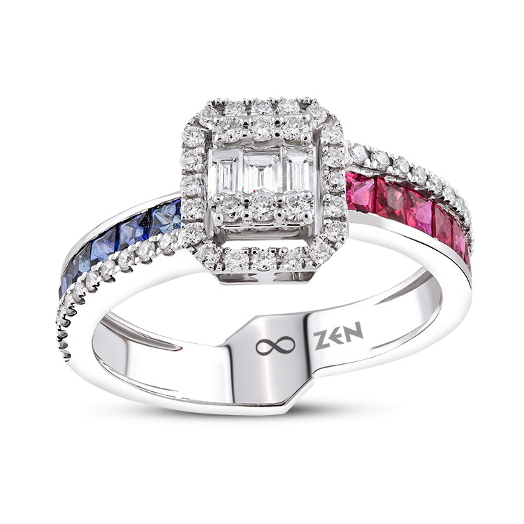1.09 ct. Saphir Rubin Ring