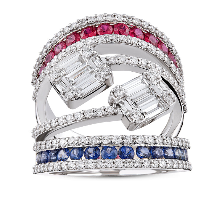 2.55 ct. Saphir Rubin Ring