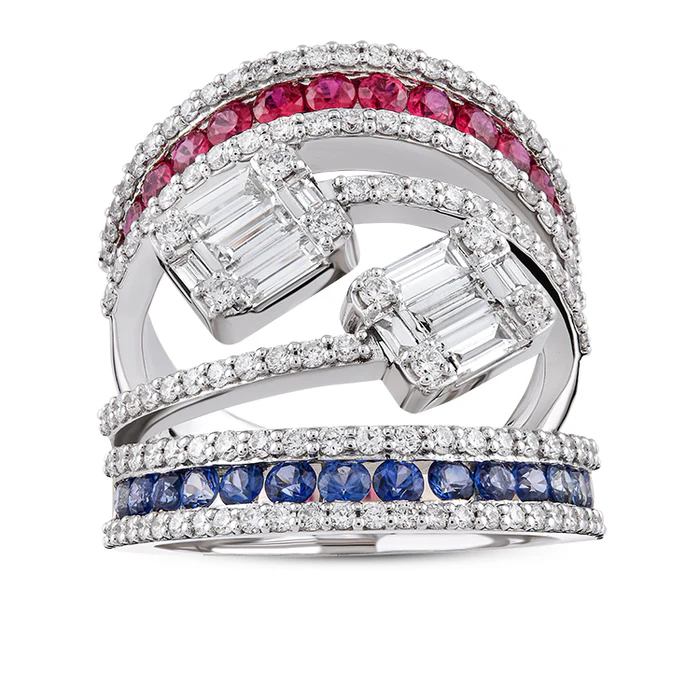2.55 ct. Saphir Rubin Ring