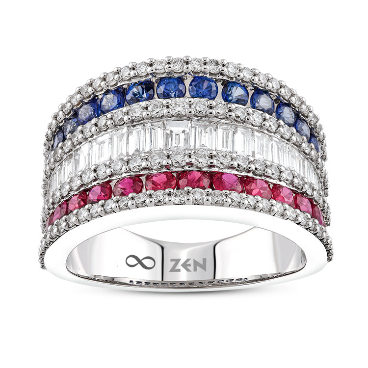 2.33 ct. Saphir Rubin Ring