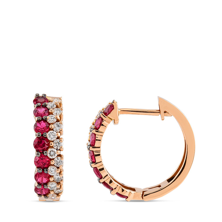 1.17 ct. Ruby Earrings