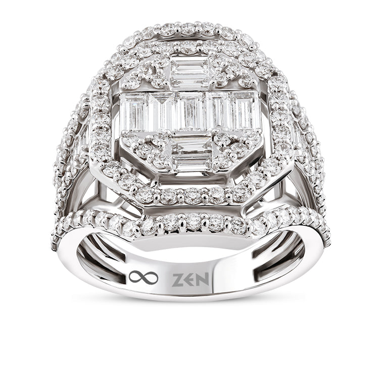 1.95 ct. Baguette Diamantring