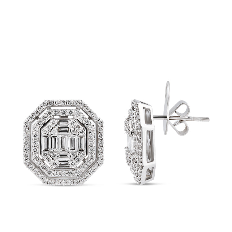 1.54 ct. Baguette Diamant Ohrringe