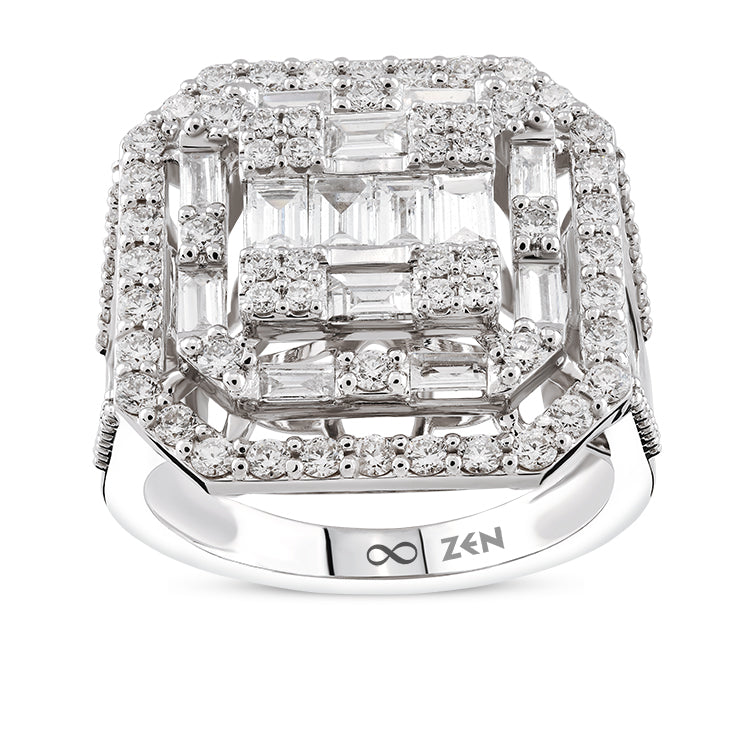 1.77 ct. Baguette Diamantring